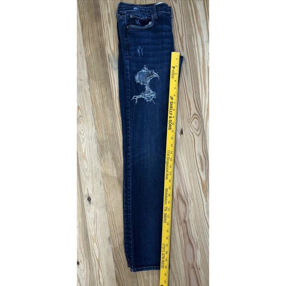 Abercrombie & Fitch Blue Distressed Perfect Stretch Jeans Women's 4 27/30 - Picture 6 of 6